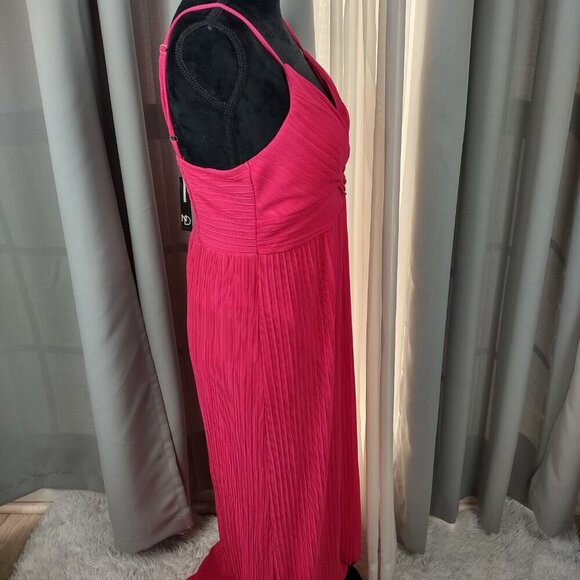 New Directions Womens Pink Azalea Formal Maxi Spaghetti Strap Dress Size M (NWT) - Picture 5 of 15